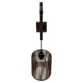 GLOBOSTAR® CASTI  Boho Φωτιστικό Τοίχου - Απλίκα με Ντουί 1 x E27 AC 220-240V IP20 - Καφέ - Μ18 x Π30 x Υ75cm