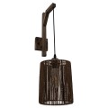 GLOBOSTAR® CASTI  Boho Φωτιστικό Τοίχου - Απλίκα με Ντουί 1 x E27 AC 220-240V IP20 - Καφέ - Μ18 x Π30 x Υ75cm