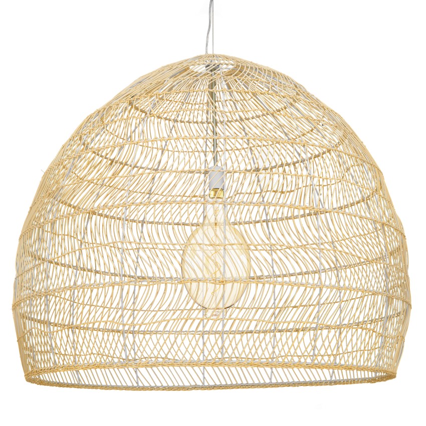 GLOBOSTAR® MALIBU  Boho Κρεμαστό Φωτιστικό Οροφής με Ντουί 1 x E27 AC 220-240V IP20 - Μπεζ - Μ100 x Π100 x Y86cm