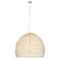 GLOBOSTAR® MALIBU  Boho Κρεμαστό Φωτιστικό Οροφής με Ντουί 1 x E27 AC 220-240V IP20 - Μπεζ - Μ100 x Π100 x Y86cm