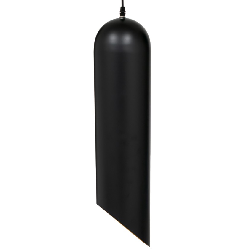 CARSON  Μοντέρνο Κρεμαστό Φωτιστικό Ανάρτηση Μονόφωτο 1 x E27 IP20 Μαύρο & Χρυσό Μέταλλο - Μ15 x Π15 x Υ68cm