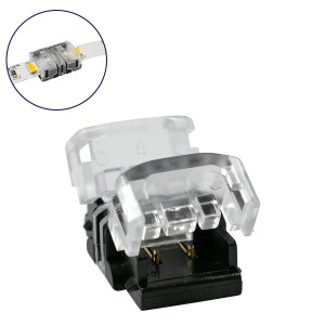 Ταχυσύνδεσμος Ένωσης IP20 - Strip To Strip Connector για Ένωση 2 x Μονόχρωμες Ταινίες LED Πλάτους 8mm