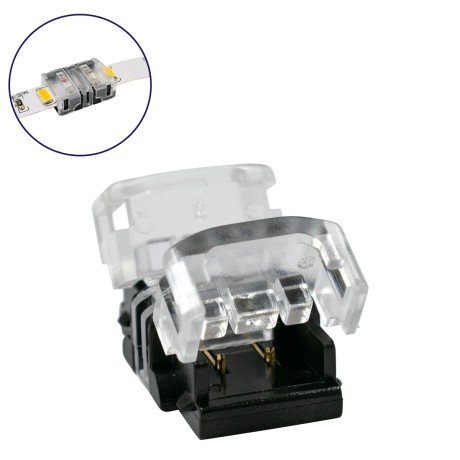 Ταχυσύνδεσμος Ένωσης IP20 - Strip To Strip Connector για Ένωση 2 x Μονόχρωμες Ταινίες LED Πλάτους 8mm