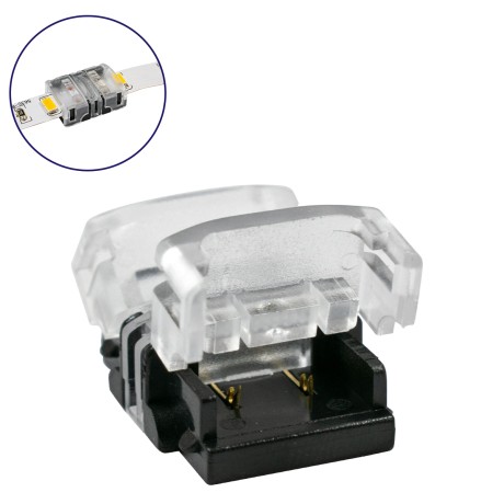 Ταχυσύνδεσμος Ένωσης IP20 - Strip To Strip Connector για Ένωση 2 x Μονόχρωμες Ταινίες LED Πλάτους 10mm