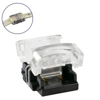Αδιάβροχος Ταχυσύνδεσμος Ένωσης IP65 - Strip To Strip Connector για Ένωση 2 x Μονόχρωμες Αδιάβροχες Ταινίες LED Πλάτους 10mm