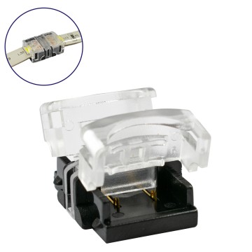 Αδιάβροχος Ταχυσύνδεσμος Ένωσης IP65 - Strip To Strip Connector για Ένωση 2 x Μονόχρωμες Αδιάβροχες Ταινίες LED Πλάτους 10mm