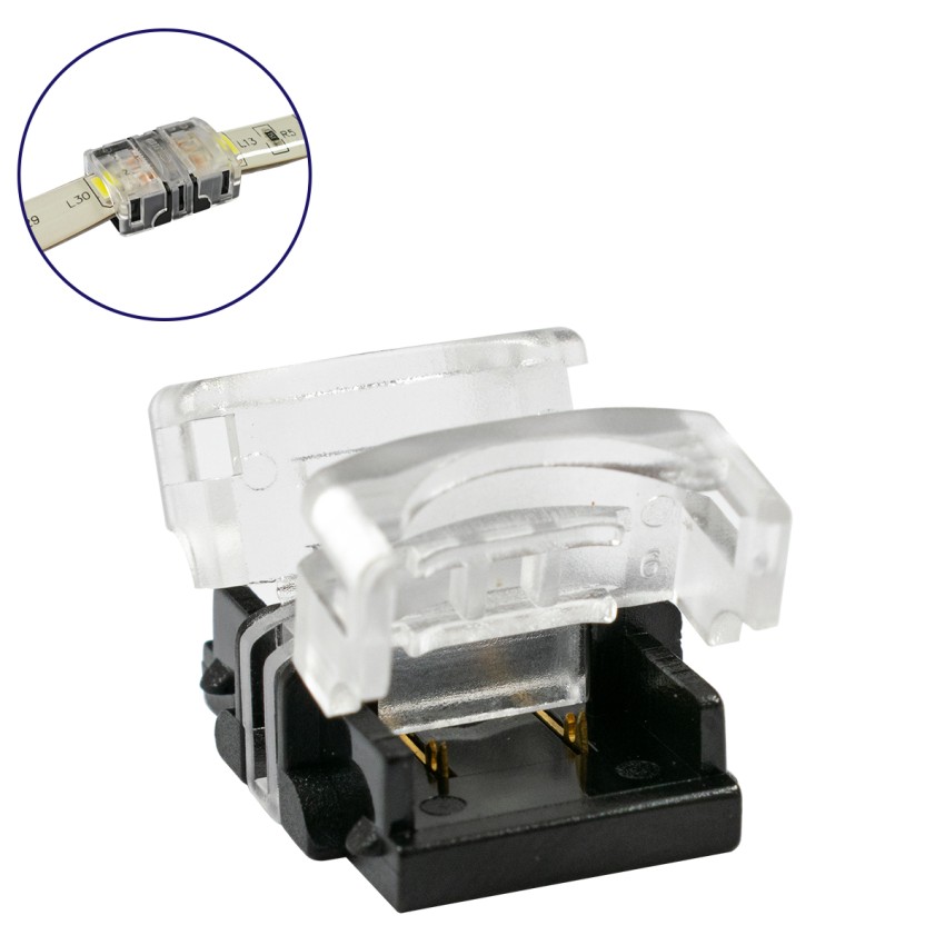 Αδιάβροχος Ταχυσύνδεσμος Ένωσης IP65 - Strip To Strip Connector για Ένωση 2 x Μονόχρωμες Αδιάβροχες Ταινίες LED Πλάτους 10mm