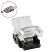 GLOBOSTAR® STRIPART  Ενωτικός Ταχυσύνδεσμος για Μονόχρωμη Ταινία LED 2Pin 10mm σε Καλώδιο Τροφοδοσίας 2Pin Αδιάβροχο IP65 - Μ1.5 x Π2.4 x Υ0.8cm