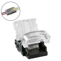 GLOBOSTAR® STRIPART  Ενωτικός Ταχυσύνδεσμος για Μονόχρωμη Ταινία LED 2Pin 10mm σε Καλώδιο Τροφοδοσίας 2Pin Αδιάβροχο IP65 - Μ1.5 x Π2.4 x Υ0.8cm