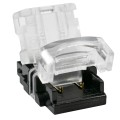 GLOBOSTAR® STRIPART  Ενωτικός Ταχυσύνδεσμος για Μονόχρωμη Ταινία LED 2Pin 10mm σε Καλώδιο Τροφοδοσίας 2Pin Αδιάβροχο IP65 - Μ1.5 x Π2.4 x Υ0.8cm
