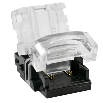 GLOBOSTAR® STRIPART  Ενωτικός Ταχυσύνδεσμος για Μονόχρωμη Ταινία LED 2Pin 10mm σε Καλώδιο Τροφοδοσίας 2Pin Αδιάβροχο IP65 - Μ1.5 x Π2.4 x Υ0.8cm