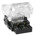 GLOBOSTAR® STRIPART  Ενωτικός Ταχυσύνδεσμος για Μονόχρωμη Ταινία LED 2Pin 10mm σε Καλώδιο Τροφοδοσίας 2Pin Αδιάβροχο IP65 - Μ1.5 x Π2.4 x Υ0.8cm