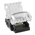Ταχυσύνδεσμος Ένωσης IP20 - Strip To Cable Connector για Ένωση 1 x RGB Ταινίας LED Πλάτους 10mm με 1 x Καλώδιο Τροφοδοσίας