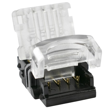 GLOBOSTAR® STRIPART  Ενωτικός Ταχυσύνδεσμος για Πολύχρωμη RGB Ταινία LED 4Pin 10mm σε Καλώδιο Τροφοδοσίας 4Pin Αδιάβροχο IP65 - Μ1.5 x Π2.4 x Υ0.8cm