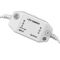 GLOBOSTAR® DIMMERANO  Διακόπτης On/Off & Dimming με 1 x 5A 120W Κανάλι DC 12-24V 5A 120W Max IP20 - Λευκό - Μ25 x Π2.3 x Υ1.1cm