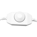 GLOBOSTAR® DIMMERANO  Διακόπτης On/Off & Dimming με 1 x 5A 120W Κανάλι DC 12-24V 5A 120W Max IP20 - Λευκό - Μ25 x Π2.3 x Υ1.1cm