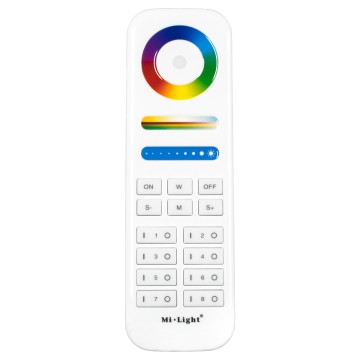 FUT089 Mi-Light Ασύρματο Χειριστήριο Αφής RF 2.4Ghz 8 Group για όλα τα RGBW+WW Mi-BOXER Controller DC 3V 2 x AAA - IP20 Λευκό - Μ15.6 x Π5.4 x Υ2.5cm