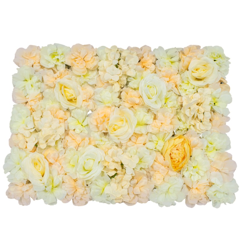 Συνθετικό Πάνελ Λουλουδιών - Κάθετος Κήπος Τριαντάφυλλο - Αζαλέα - Ορτανσία - Παιώνια Μ60 x Υ40 x Π8cm