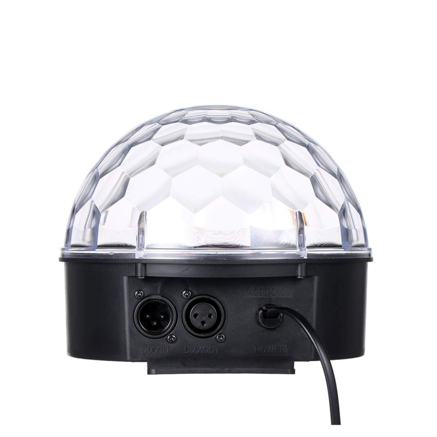 GLOBOSTAR® DISCOBALL  Disco Μπάλα Φωτορυθμικό με RF Ασύρματο Χειριστήριο LED 20W 1000lm 180° AC 220-240V IP20 Πολύχρωμο RGB DMX512- Μ17 x Π17 x Υ15cm