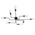 GLOBOSTAR® LIBERTA  Μοντέρνο Φωτιστικό Οροφής με Ντουί 8 x E27 AC 220-240V IP20 - Μαύρο - Μ102 x Π72 x Υ10.5cm