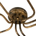 LIBERTA  Μοντέρνο Φωτιστικό Οροφής Πλέγμα Πολύφωτο 8 x E27 IP20 Μπρούτζινο Μέταλλο - Μ102 x Π72 x Υ10.5cm