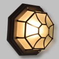 RUBY  Vintage Φωτιστικό Πλαφονιέρα Οροφής Μονόφωτο 1 x E27 IP20 Μαύρο Μέταλλο με Λευκό Γυαλί - Μ27 x Π27 x Υ12cm