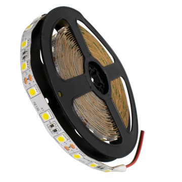 GLOBOSTAR® LUMAR  Ταινία LED 14.4W/m 1440lm/m 120° DC 12V IP20 60 x SMD5050 Chip/m Φυσικό Λευκό 4500K Dimmable - Μ500 x Π1 x Υ0.2cm - Ρολό 5 Μέτρων