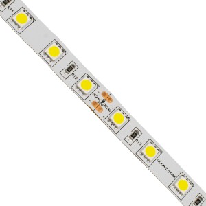 GLOBOSTAR® LUMAR  Ταινία LED 14.4W/m 1440lm/m 120° DC 24V IP20 60 x SMD5050 Chip/m Φυσικό Λευκό 4500K Dimmable - Μ500 x Π1 x Υ0.2cm - Ρολό 5 Μέτρων