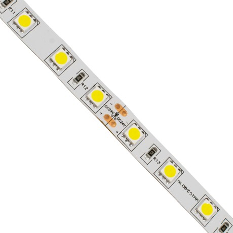 GLOBOSTAR® LUMAR  Ταινία LED 14.4W/m 1440lm/m 120° DC 24V IP20 60 x SMD5050 Chip/m Φυσικό Λευκό 4500K Dimmable - Μ500 x Π1 x Υ0.2cm - Ρολό 5 Μέτρων
