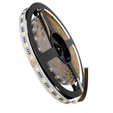 Ταινία LED SMD 5050 RGBW+WW 5in1, 20.4W/m, 60LED/m, Ψυχρό & Θερμό Λευκό και RGB, DC 24V, IP20 – Ρολό 5 Μέτρων