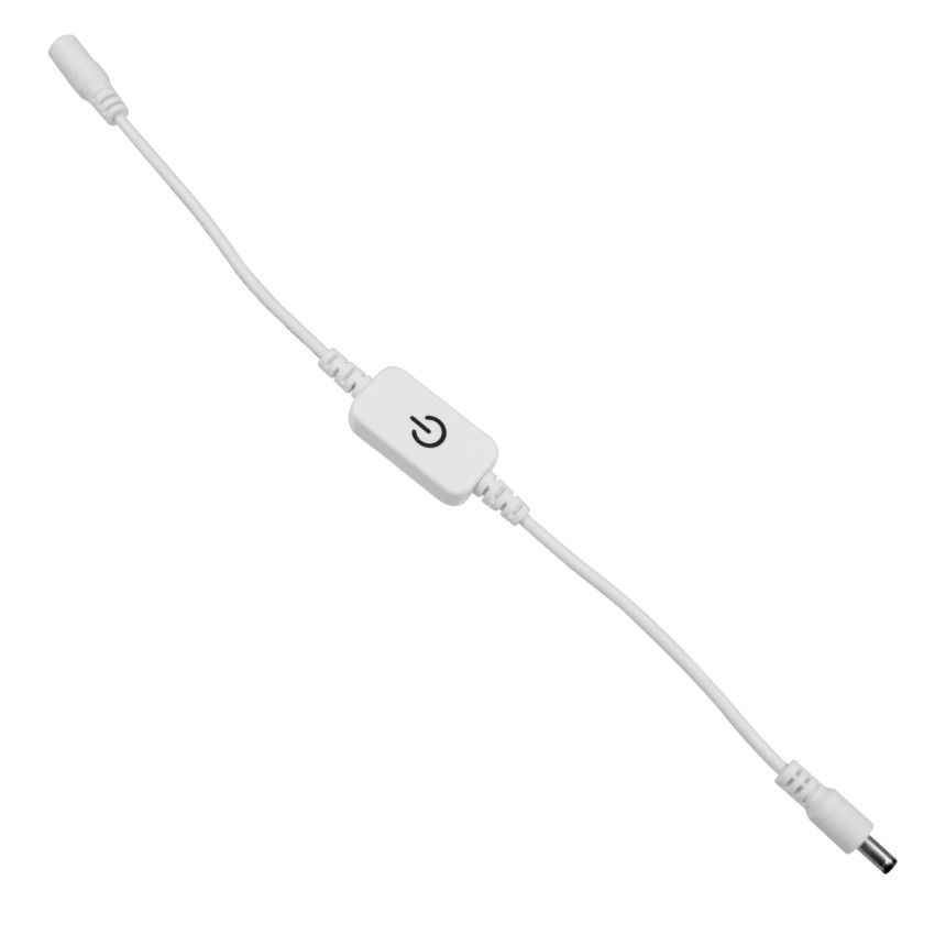 GLOBOSTAR® DIMMERANO  Διακόπτης Αφής On/Off & Push Dimming με 1 x 5A 120W Κανάλι DC 12-24V 5A 120W Max IP20 - Λευκό - Μ25 x Π2.3 x Υ1.1cm