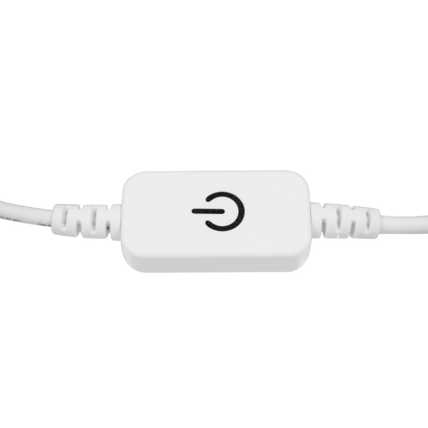 GLOBOSTAR® DIMMERANO  Διακόπτης Αφής On/Off & Push Dimming με 1 x 5A 120W Κανάλι DC 12-24V 5A 120W Max IP20 - Λευκό - Μ25 x Π2.3 x Υ1.1cm