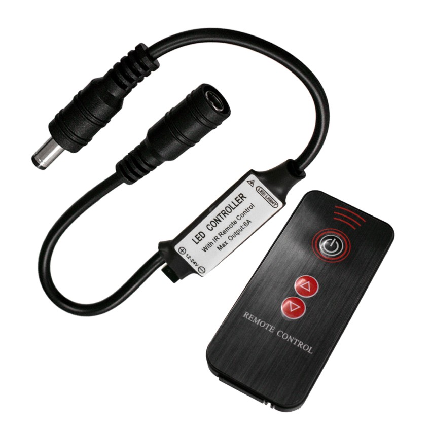 Ασύρματο LED Dimmer με Χειριστήριο IR DC 12-24V Max 144W