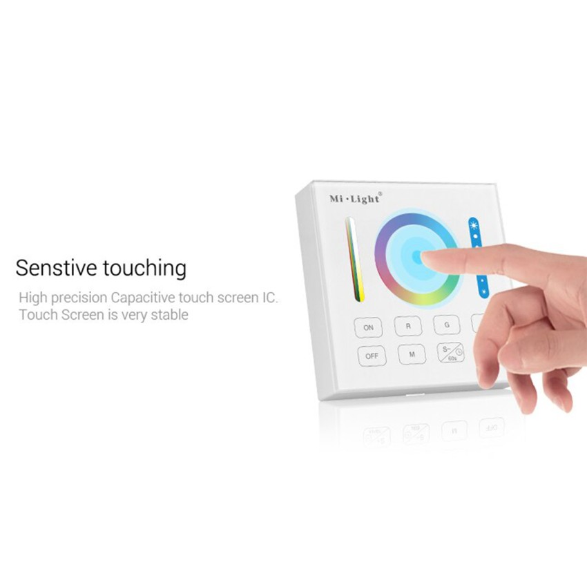 Mi-Light B0 LED RGBW+WW+CCT Smart Ασύρματο Χειριστήριο Αφής 2.4G RF Φορητό/Τοίχου με Μπαταρία για όλα τα Mi-Light Controller Box
