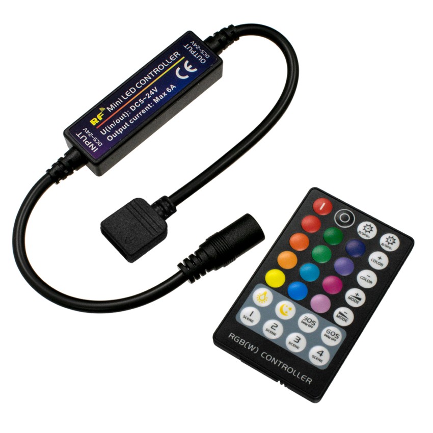 Ασύρματος LED RGB Controller με Χειριστήριο RF 2.4Ghz DC 5-24V Max 144W