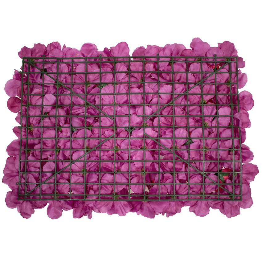 Συνθετικό Πάνελ Λουλουδιών - Κάθετος Κήπος Τριαντάφυλλο - Αζαλέα Μ60 x Υ40 x Π7cm