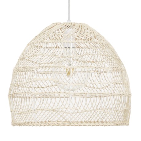 GLOBOSTAR® MALIBU  Boho Κρεμαστό Φωτιστικό Οροφής με Ντουί 1 x E27 AC 220-240V IP20 - Μπεζ - Μ40 x Π40 x Υ35cm