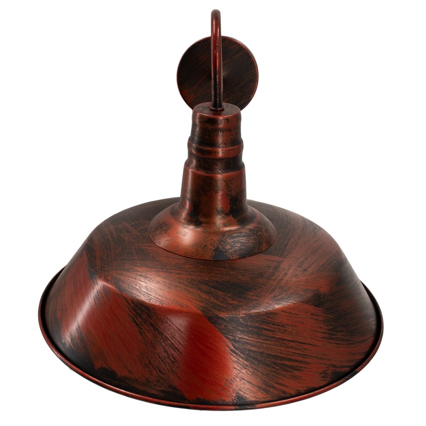 GLOBOSTAR® RAY  Vintage Φωτιστικό Τοίχου - Απλίκα με Ντουί 1 x E27 AC 220-240V IP20 - Χάλκινο Εφέ Σκουριάς - Μ36 x Π42 x Υ32cm