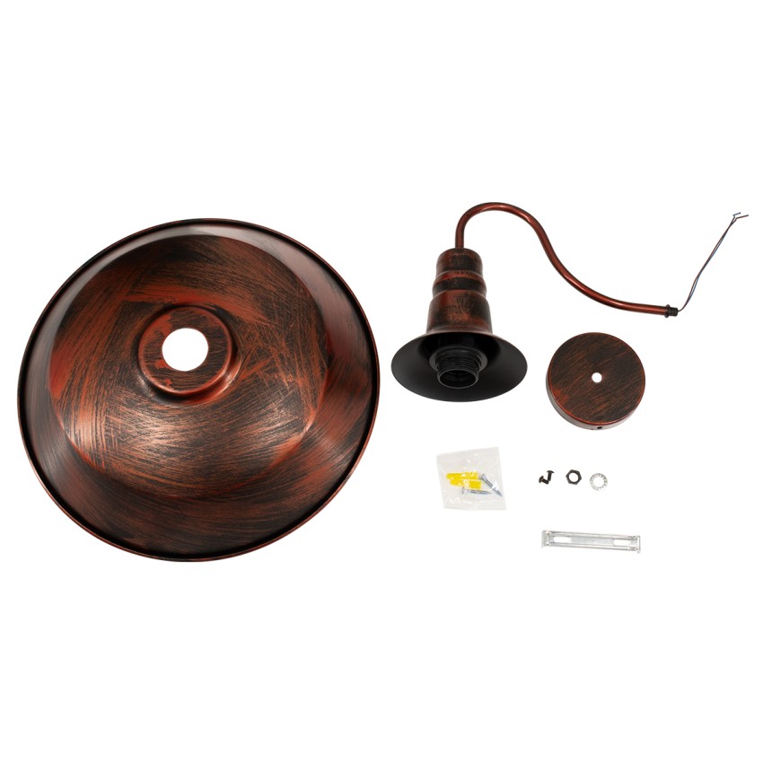 GLOBOSTAR® RAY  Vintage Φωτιστικό Τοίχου - Απλίκα με Ντουί 1 x E27 AC 220-240V IP20 - Χάλκινο Εφέ Σκουριάς - Μ36 x Π42 x Υ32cm