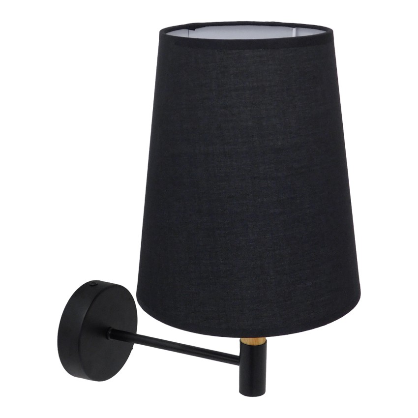 GLOBOSTAR® LYDFORD  Μοντέρνο Φωτιστικό Τοίχου - Απλίκα με Ντουί 1 x E27 AC 220-240V IP20 - Μαύρο - Μ20 x Π28 x Υ36cm