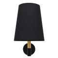 GLOBOSTAR® LYDFORD  Μοντέρνο Φωτιστικό Τοίχου - Απλίκα με Ντουί 1 x E27 AC 220-240V IP20 - Μαύρο - Μ20 x Π28 x Υ36cm