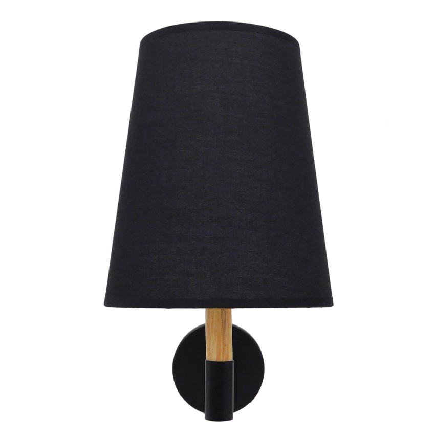 GLOBOSTAR® LYDFORD  Μοντέρνο Φωτιστικό Τοίχου - Απλίκα με Ντουί 1 x E27 AC 220-240V IP20 - Μαύρο - Μ20 x Π28 x Υ36cm