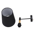 GLOBOSTAR® LYDFORD  Μοντέρνο Φωτιστικό Τοίχου - Απλίκα με Ντουί 1 x E27 AC 220-240V IP20 - Μαύρο - Μ20 x Π28 x Υ36cm