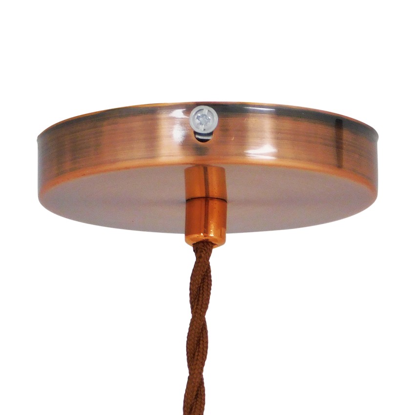 MANHATTAN  Μοντέρνο Κρεμαστό Φωτιστικό Καμπάνα Μονόφωτο 1 x E27 IP20 Χάλκινο Μέταλλο - Μ11 x Π11 x Υ14cm