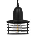 MANHATTAN  Μοντέρνο Κρεμαστό Φωτιστικό Καμπάνα Μονόφωτο 1 x E27 IP20 Μαύρο Μέταλλο - Μ11 x Π11 x Υ14cm