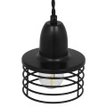 MANHATTAN  Μοντέρνο Κρεμαστό Φωτιστικό Καμπάνα Μονόφωτο 1 x E27 IP20 Μαύρο Μέταλλο - Μ11 x Π11 x Υ14cm