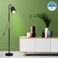GLOBOSTAR® RIBBON  Μοντέρνο Επιδαπέδιο Φωτιστικό με Ντουί 1 x E27 AC 220-240V IP20 - Μαύρο & Μπεζ - Μ13 x Π13 x Υ164cm