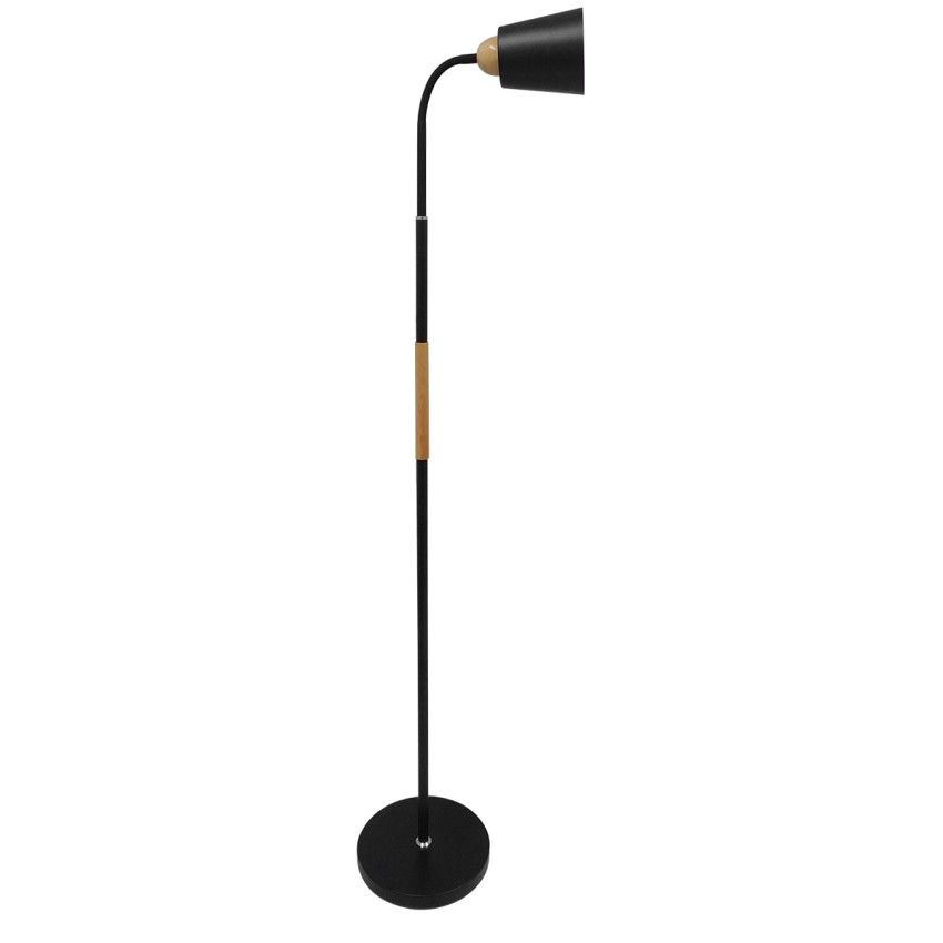 GLOBOSTAR® RIBBON  Μοντέρνο Επιδαπέδιο Φωτιστικό με Ντουί 1 x E27 AC 220-240V IP20 - Μαύρο & Μπεζ - Μ13 x Π13 x Υ164cm