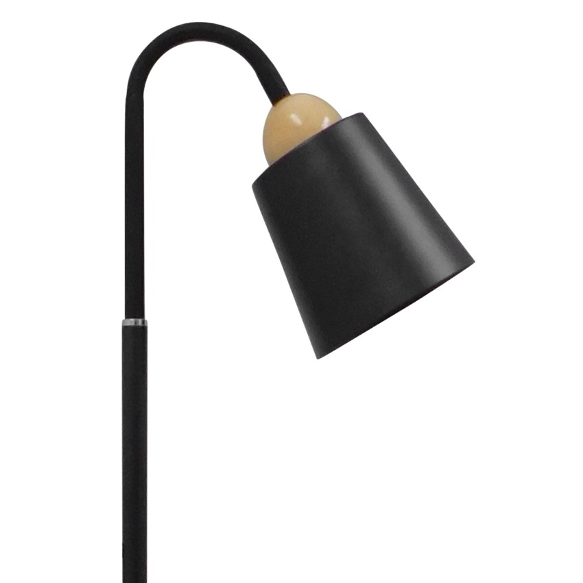 GLOBOSTAR® RIBBON  Μοντέρνο Επιδαπέδιο Φωτιστικό με Ντουί 1 x E27 AC 220-240V IP20 - Μαύρο & Μπεζ - Μ13 x Π13 x Υ164cm