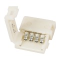 GLOBOSTAR® STRIPART  Ενωτικός Ταχυσύνδεσμος για Πολύχρωμη RGB Ταινία LED 4Pin 10mm σε Πολύχρωμη RGB Ταινία LED 4Pin 10mm IP20 - Μ1.6 x Π1.5 x Υ0.5cm